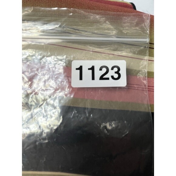 EK Designs Top Women's L Striped Long Sleeve Button Down 70s’ Style Retro*Flaw - Picture 11 of 11